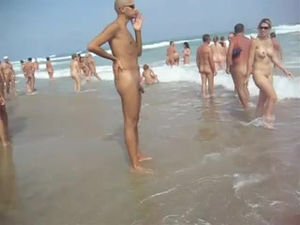 Amateur movie from nudists beach