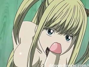 Death Note Anime porn - Misa does it