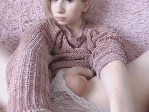 Harmless Looking Blond Tgirl Plays Her